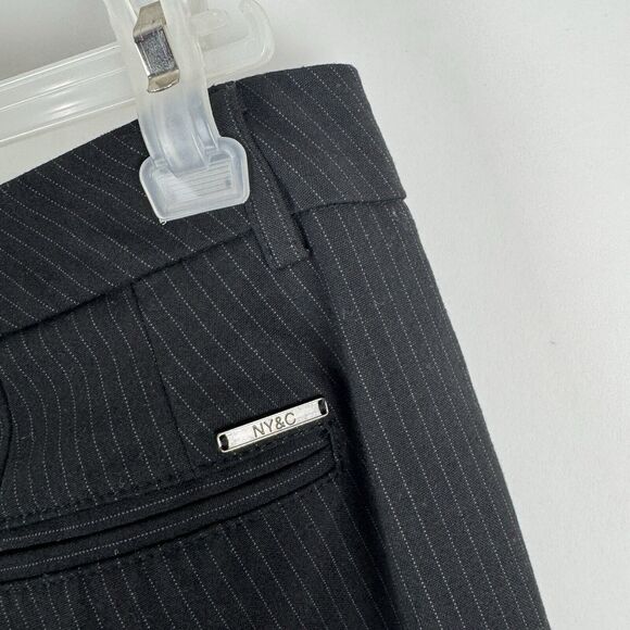 New York & Company Stretch Black Pinstripe Dress Pant Size 2 Tall - Picture 8 of 16